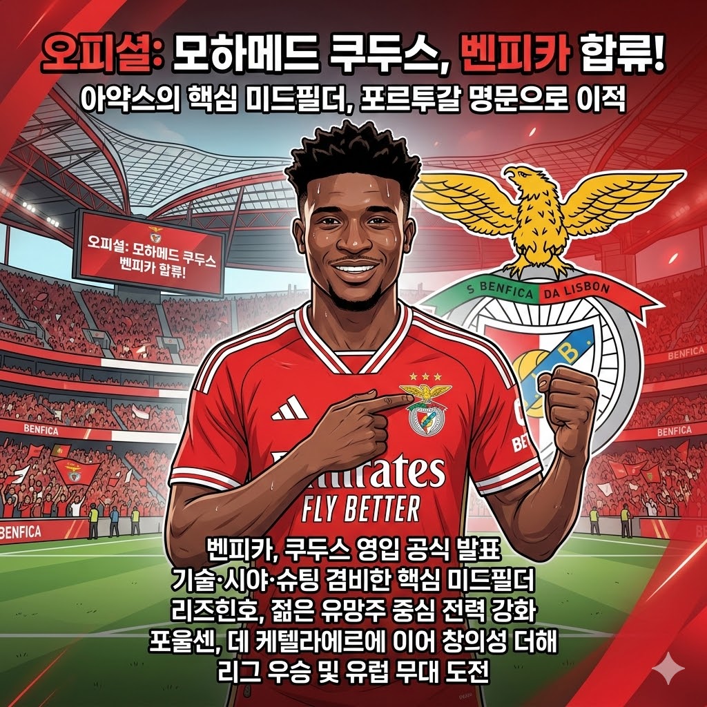 벤피카, 아약스 ';핵심'; 쿠두스 전격 영입!